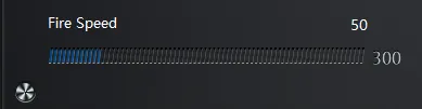Fire Speed Slider in the mouse software