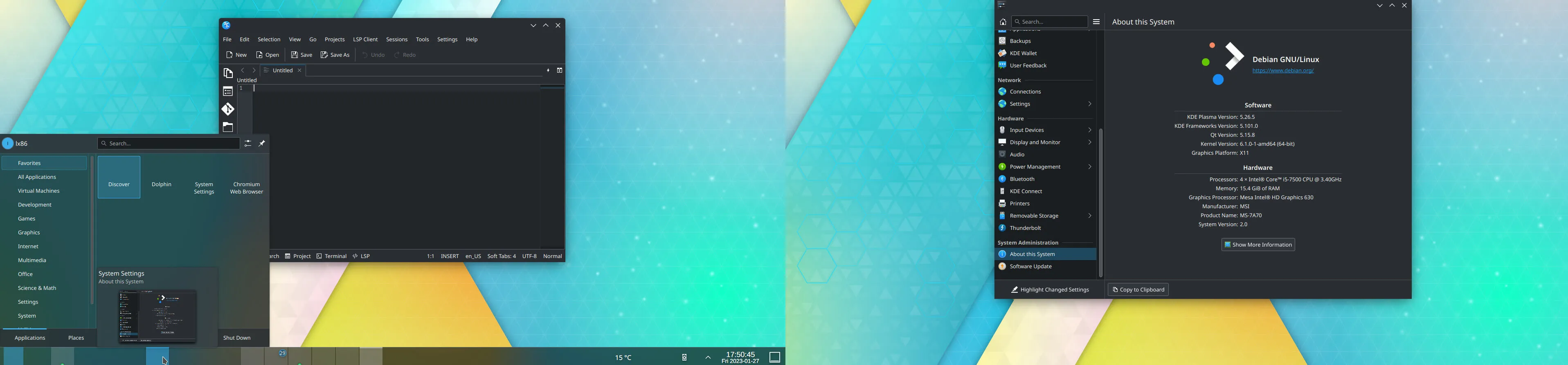 KDE Plasma 5.26.5 with no icon, no window title